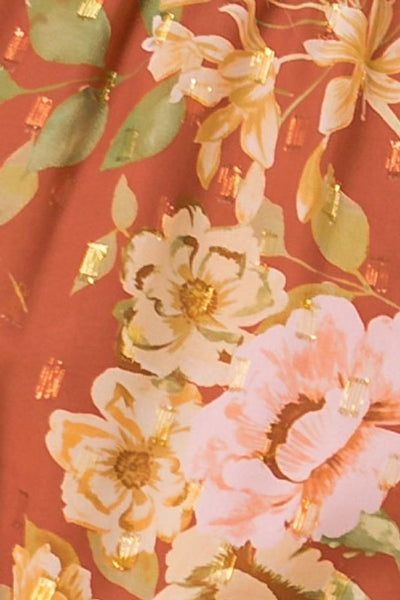 Annie Copper Floral Dress