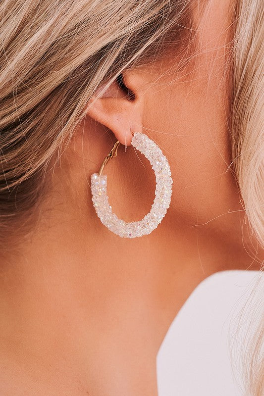 Catalina Sparkle Hoop Earrings