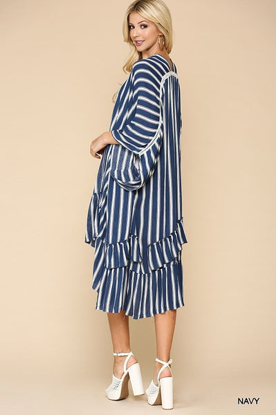 Marina Navy Stripe Cardigan