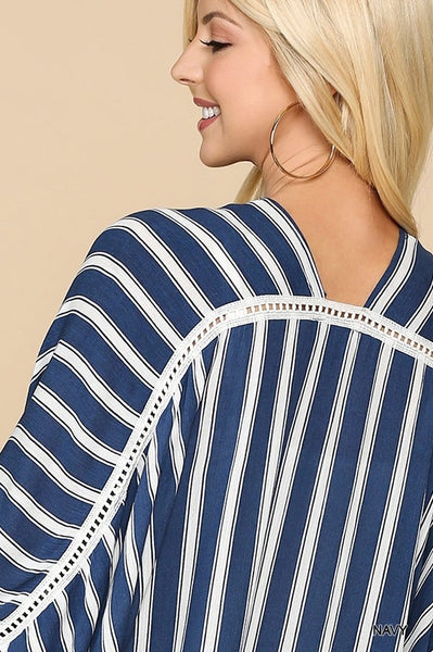 Marina Navy Stripe Cardigan