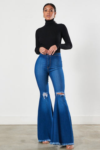 Loretta Super Flair Denim Pants