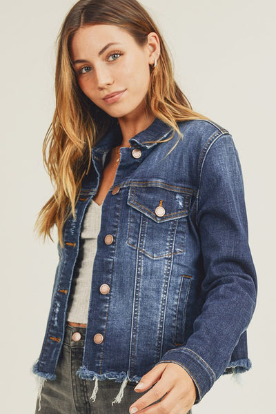 Sarahi Distressed Denim Jacket