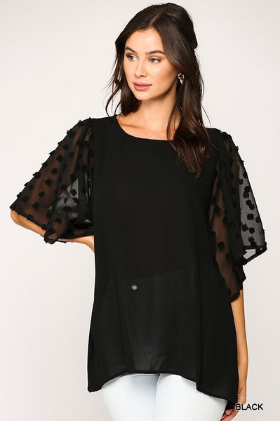 Sweet Sheer Pompom Blouse