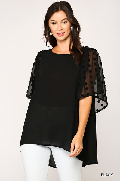 Sweet Sheer Pompom Blouse