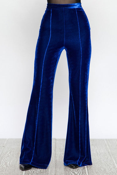 Vienna Blue Velvet Pants