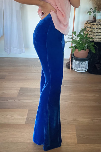 Vienna Blue Velvet Pants