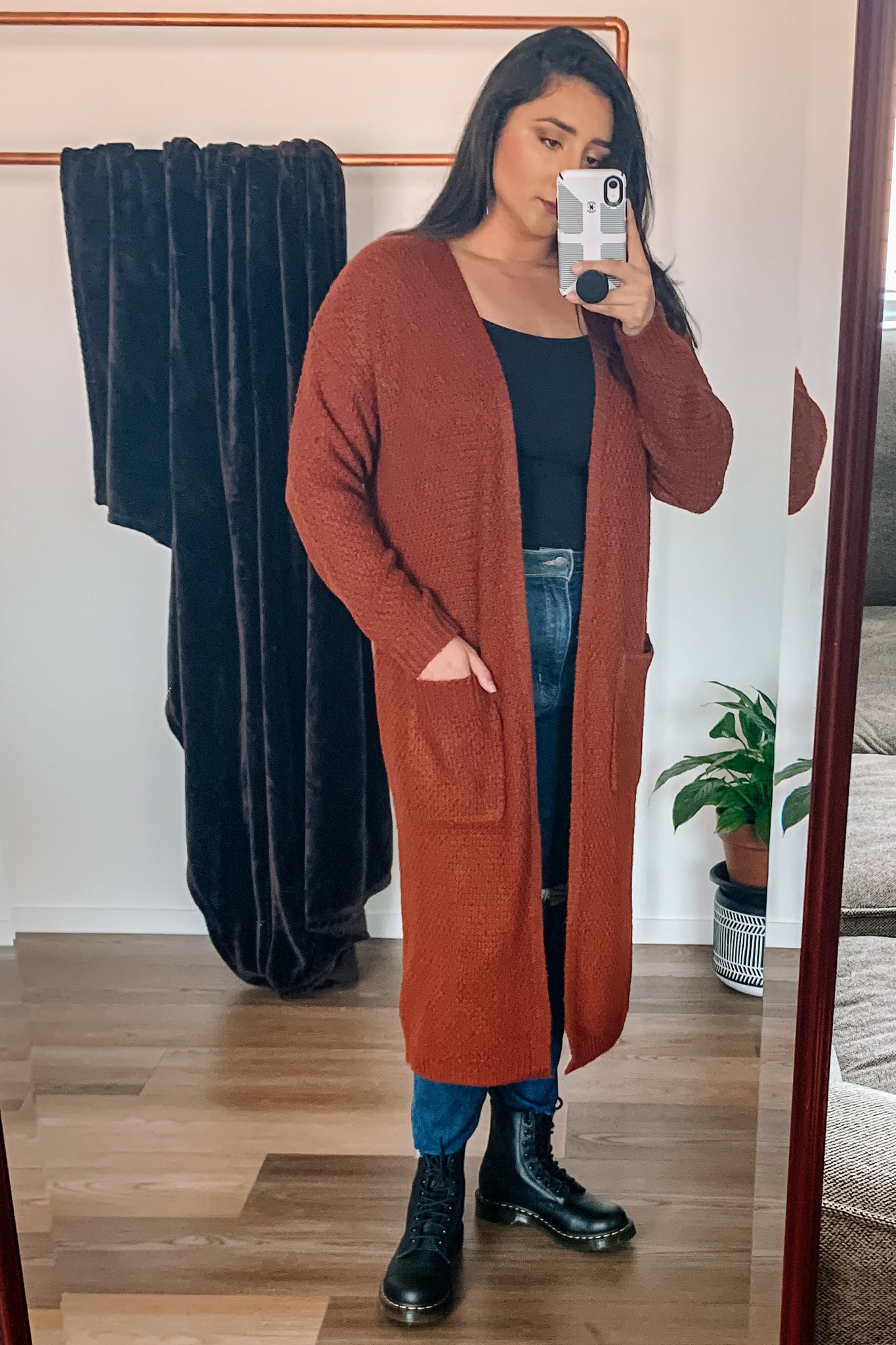 Amelia Rust Cardigan