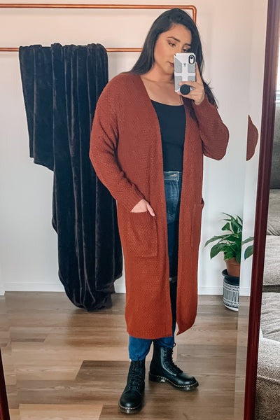 Amelia Rust Cardigan