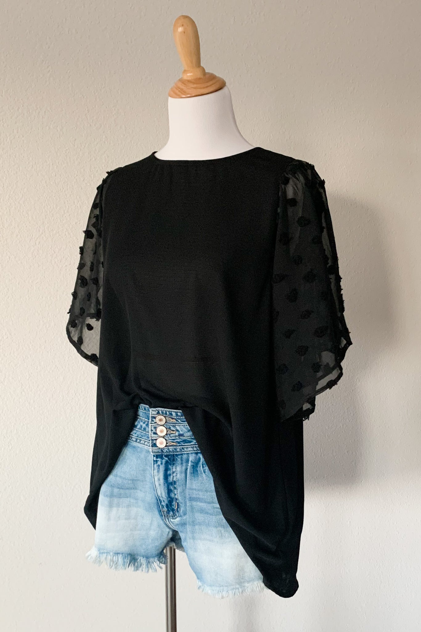 Sweet Sheer Pompom Blouse